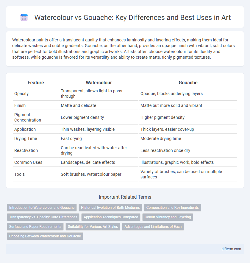 Watercolour vs Gouache: Key Differences and Best Uses in Art