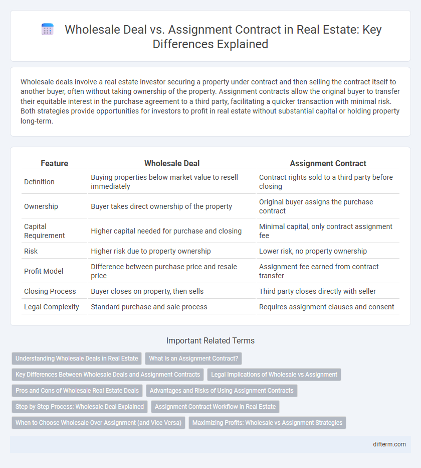 Wholesale Deal vs. Assignment Contract in Real Estate: Key Differences Explained