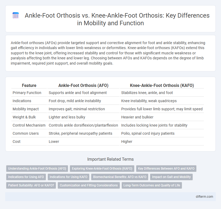 Ankle-Foot Orthosis vs. Knee-Ankle-Foot Orthosis: Key Differences in Mobility and Function