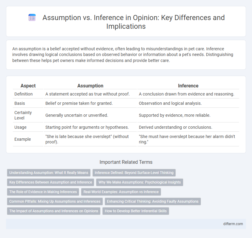 Assumption vs. Inference in Opinion: Key Differences and Implications