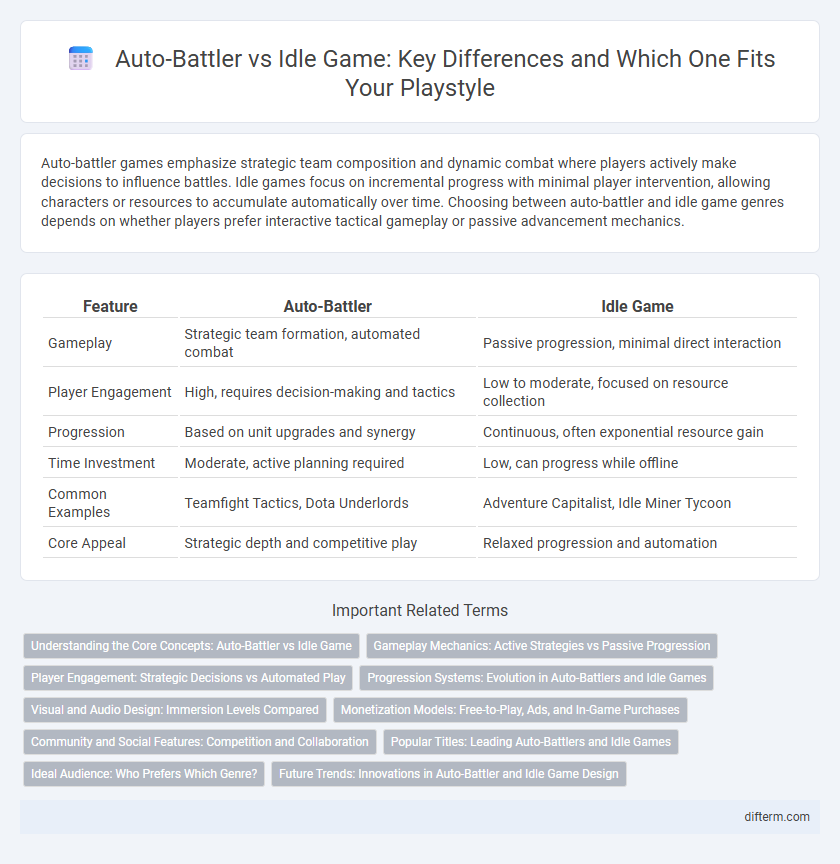 Auto-Battler vs Idle Game: Key Differences and Which One Fits Your Playstyle