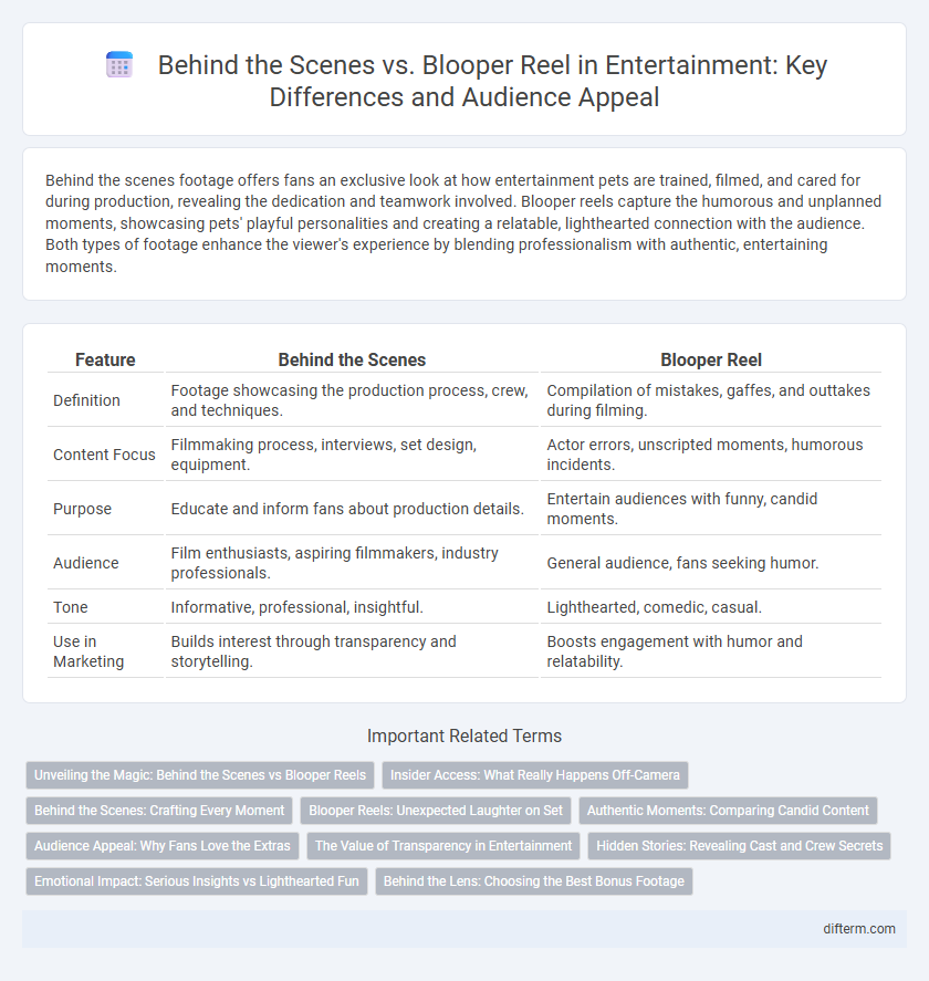 Behind the Scenes vs. Blooper Reel in Entertainment: Key Differences and Audience Appeal