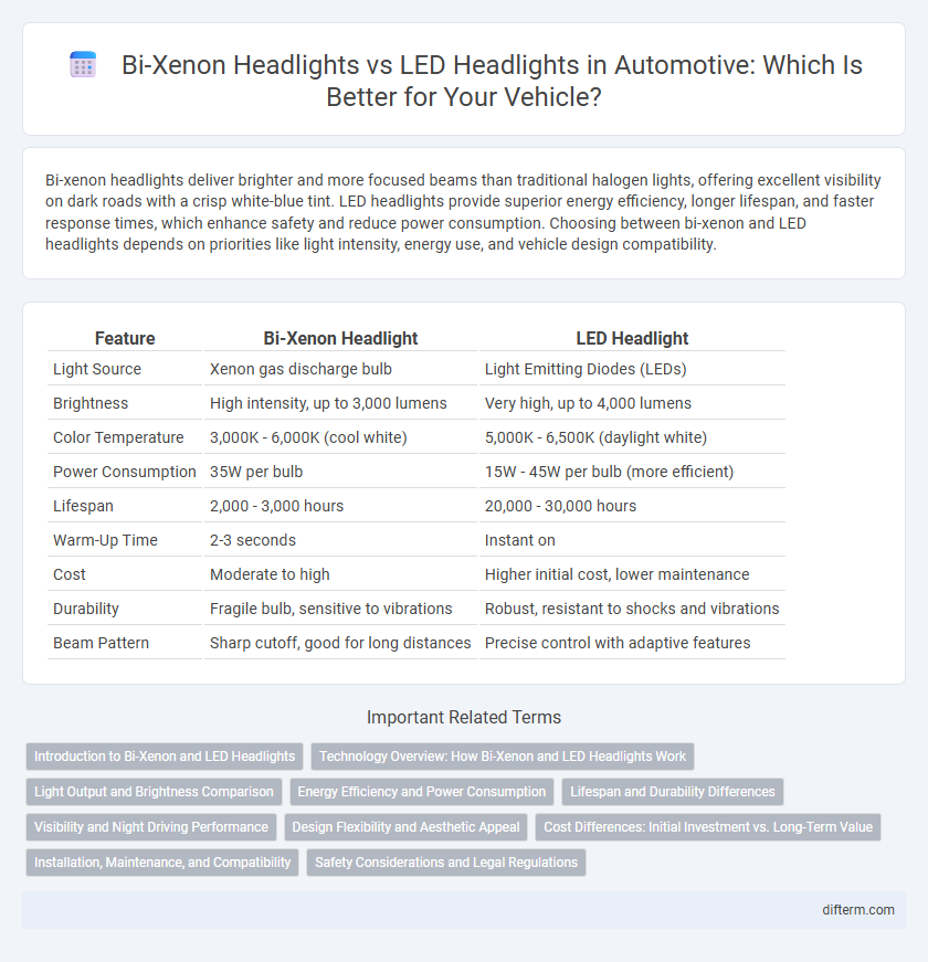 Bi-Xenon Headlights vs LED Headlights in Automotive: Which Is Better for Your Vehicle?