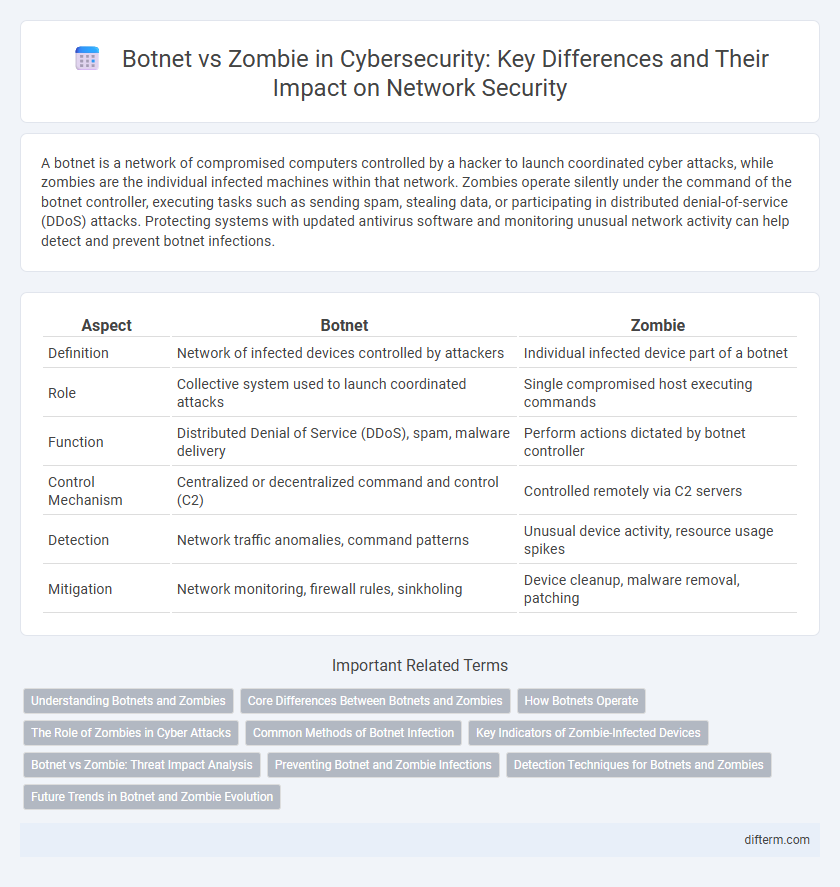 Botnet vs Zombie in Cybersecurity: Key Differences and Their Impact on Network Security