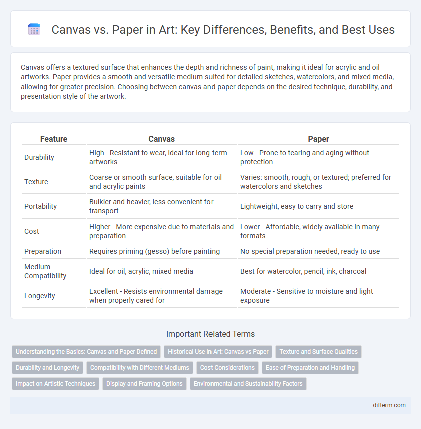 Canvas vs. Paper in Art: Key Differences, Benefits, and Best Uses