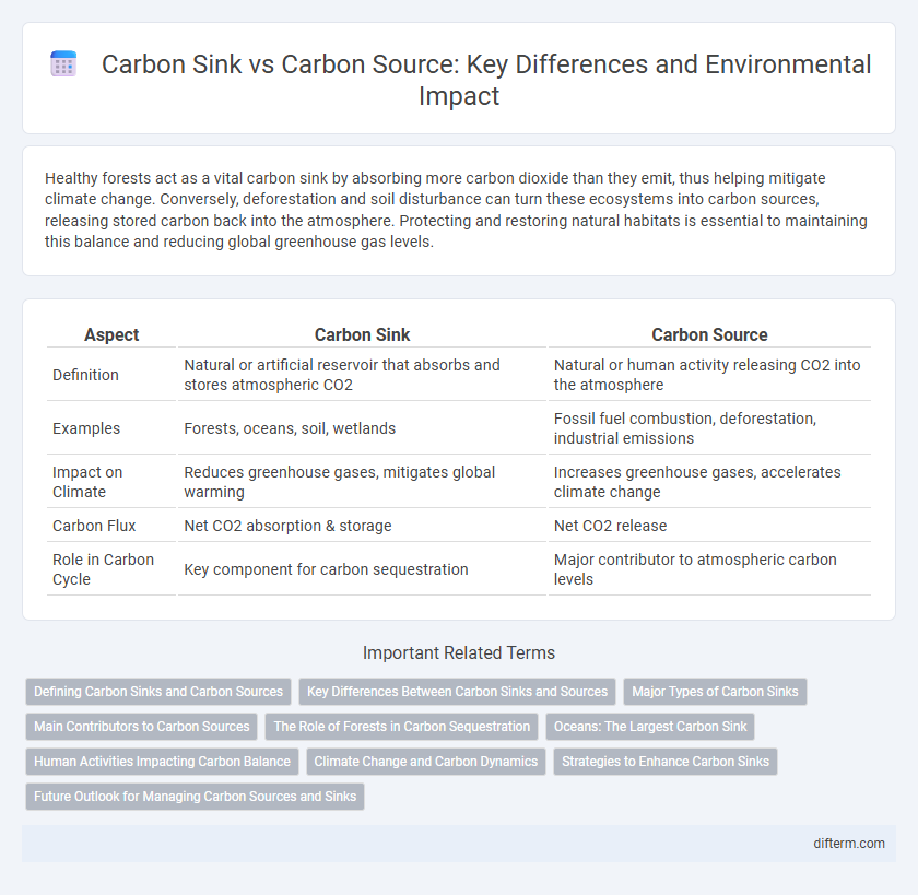 Carbon Sink vs Carbon Source: Key Differences and Environmental Impact