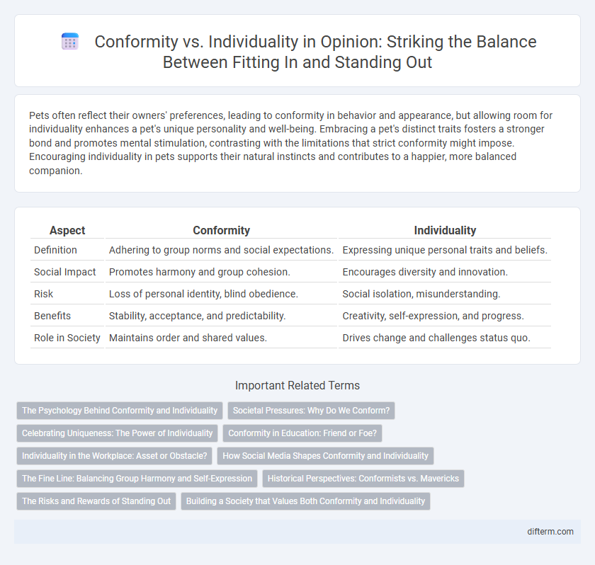 Conformity vs. Individuality in Opinion: Striking the Balance Between Fitting In and Standing Out