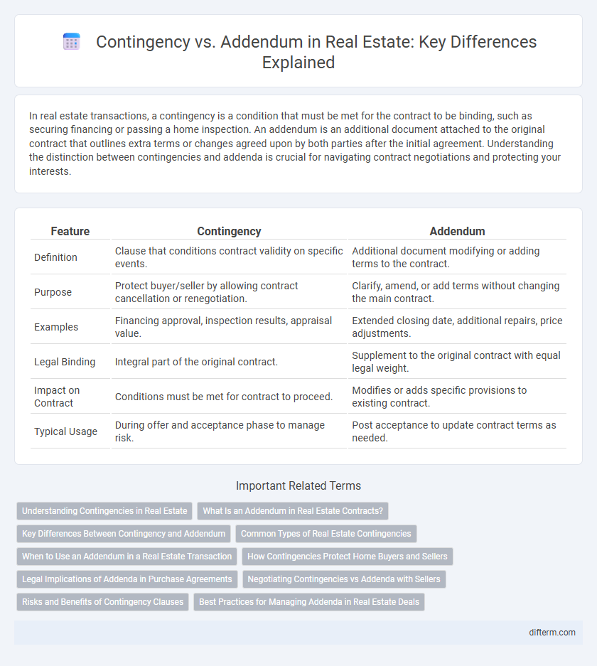 Contingency vs. Addendum in Real Estate: Key Differences Explained