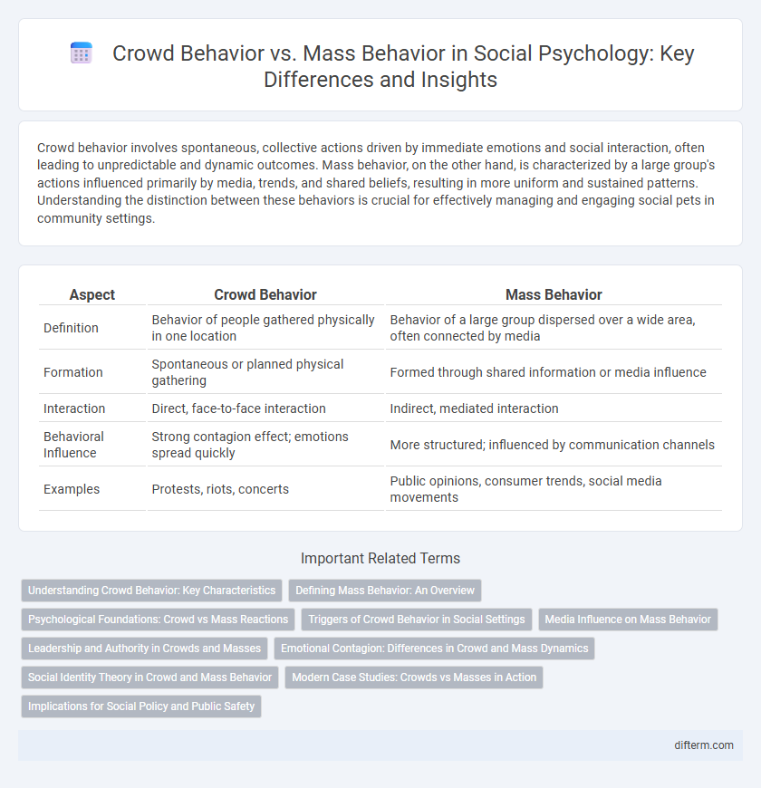 Crowd Behavior vs. Mass Behavior in Social Psychology: Key Differences and Insights