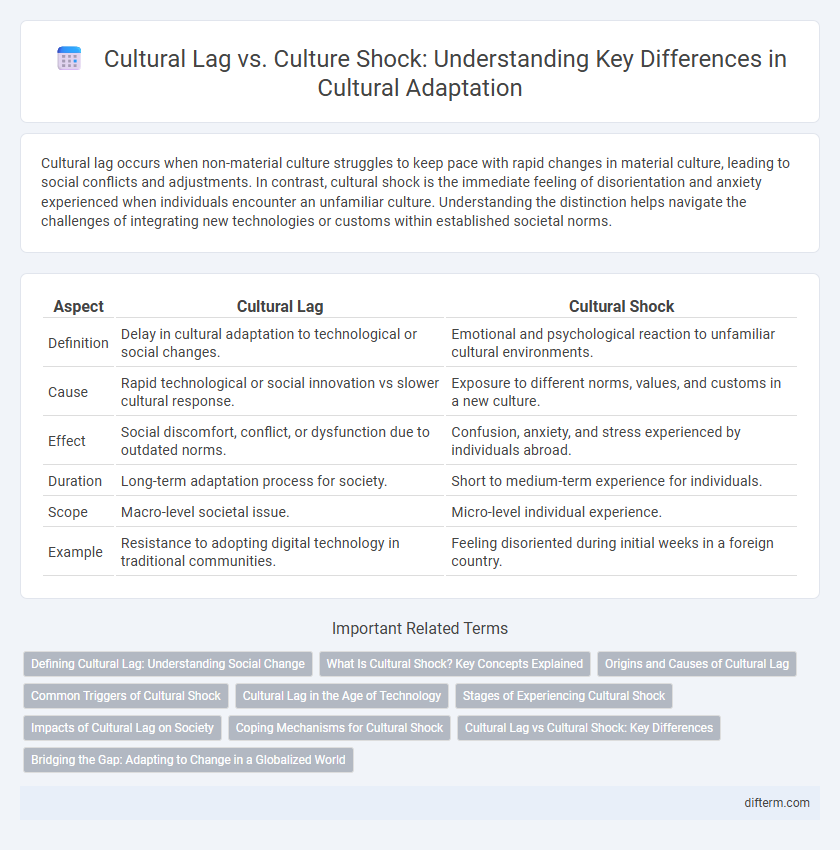Cultural Lag vs. Culture Shock: Understanding Key Differences in Cultural Adaptation