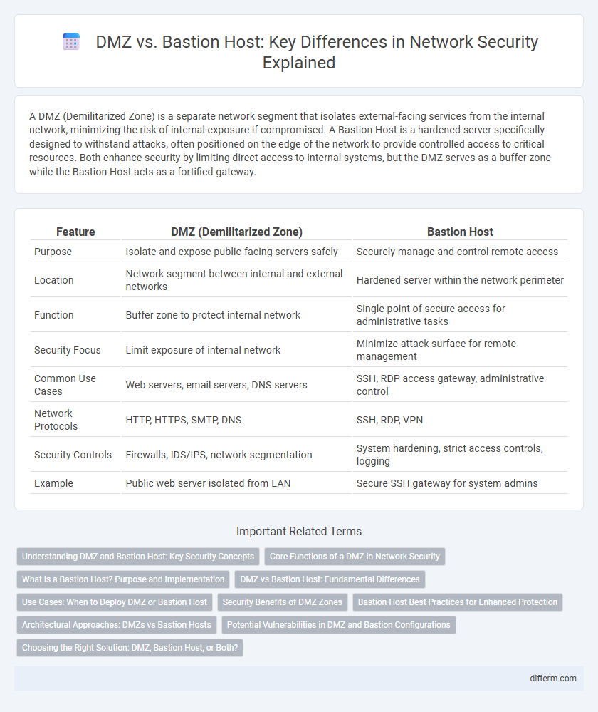 DMZ vs. Bastion Host: Key Differences in Network Security Explained