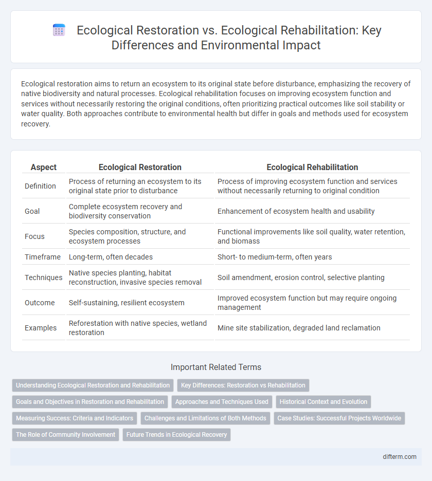 Ecological Restoration vs. Ecological Rehabilitation: Key Differences and Environmental Impact