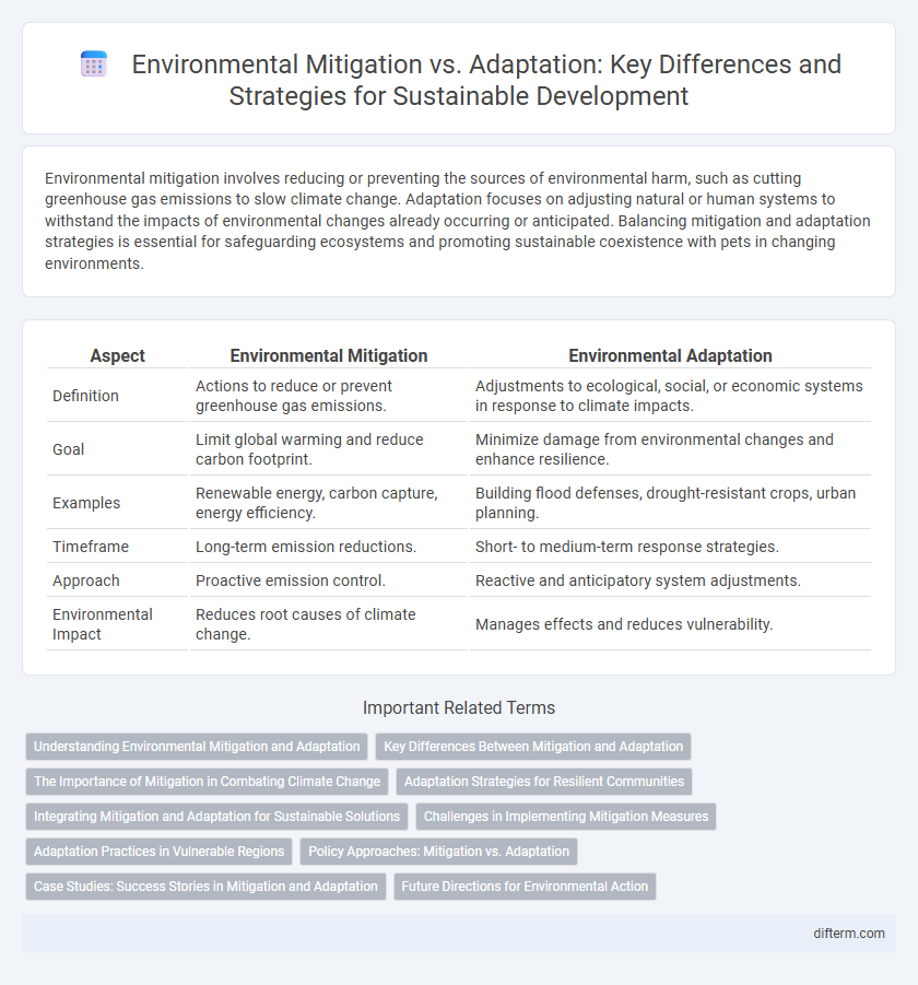 Environmental Mitigation vs. Adaptation: Key Differences and Strategies for Sustainable Development