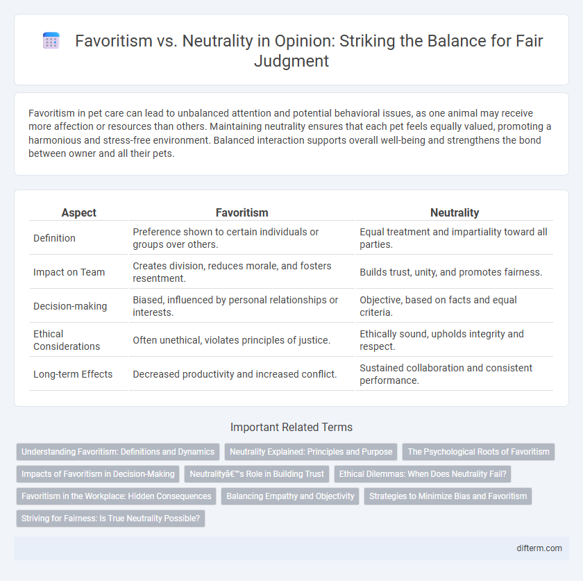 Favoritism vs. Neutrality in Opinion: Striking the Balance for Fair Judgment