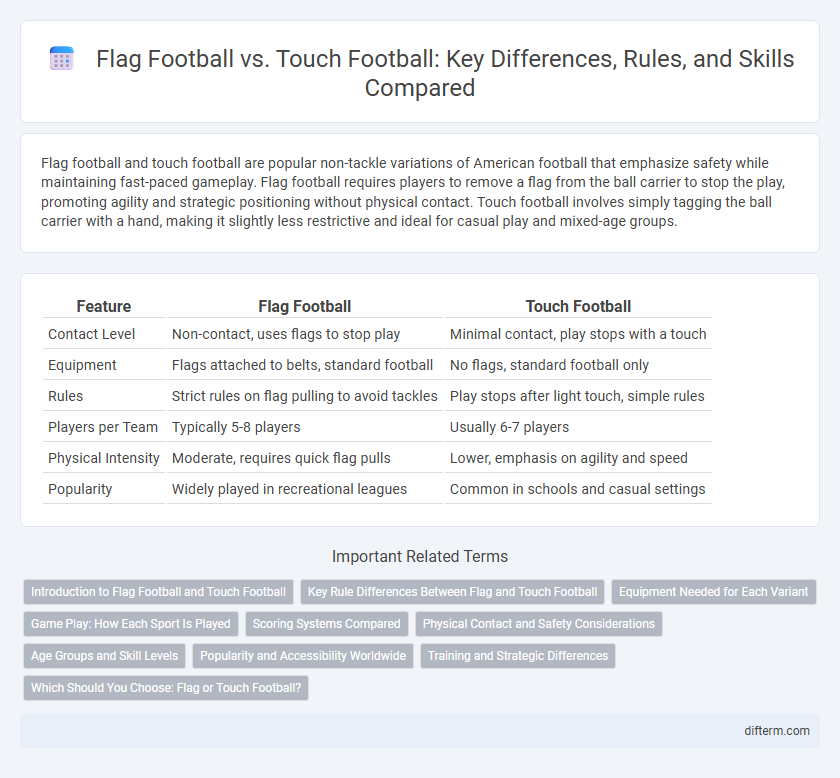 Flag Football vs. Touch Football: Key Differences, Rules, and Skills Compared