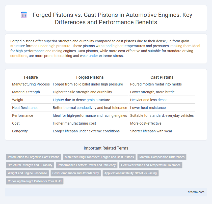 Forged Pistons vs. Cast Pistons in Automotive Engines: Key Differences and Performance Benefits
