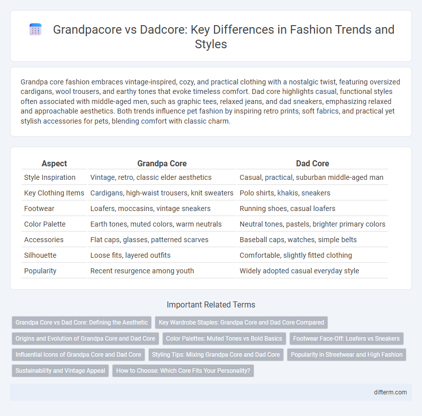 Grandpacore vs Dadcore: Key Differences in Fashion Trends and Styles