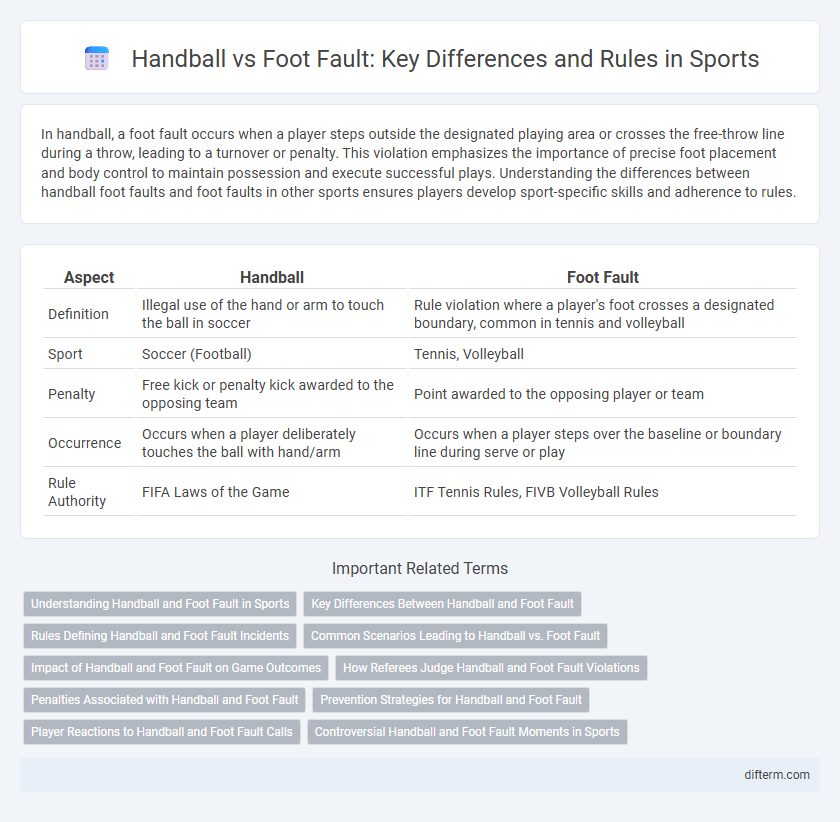 Handball vs Foot Fault: Key Differences and Rules in Sports