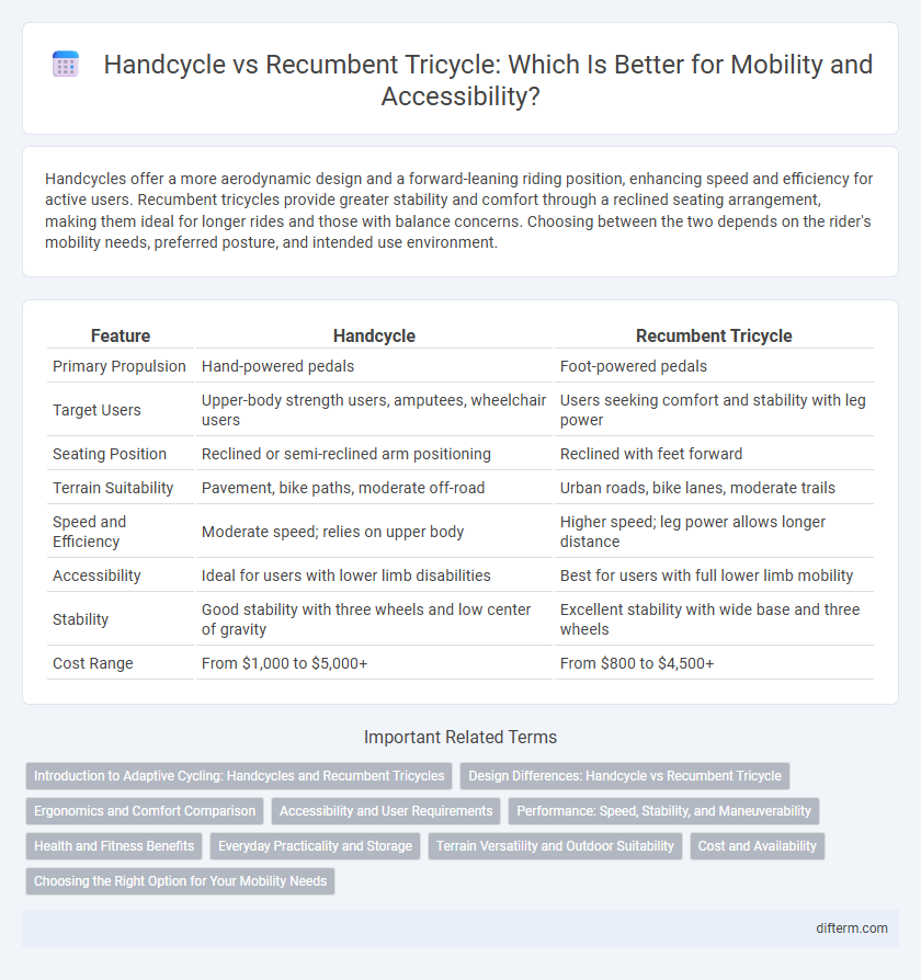 Handcycle vs Recumbent Tricycle: Which Is Better for Mobility and Accessibility?