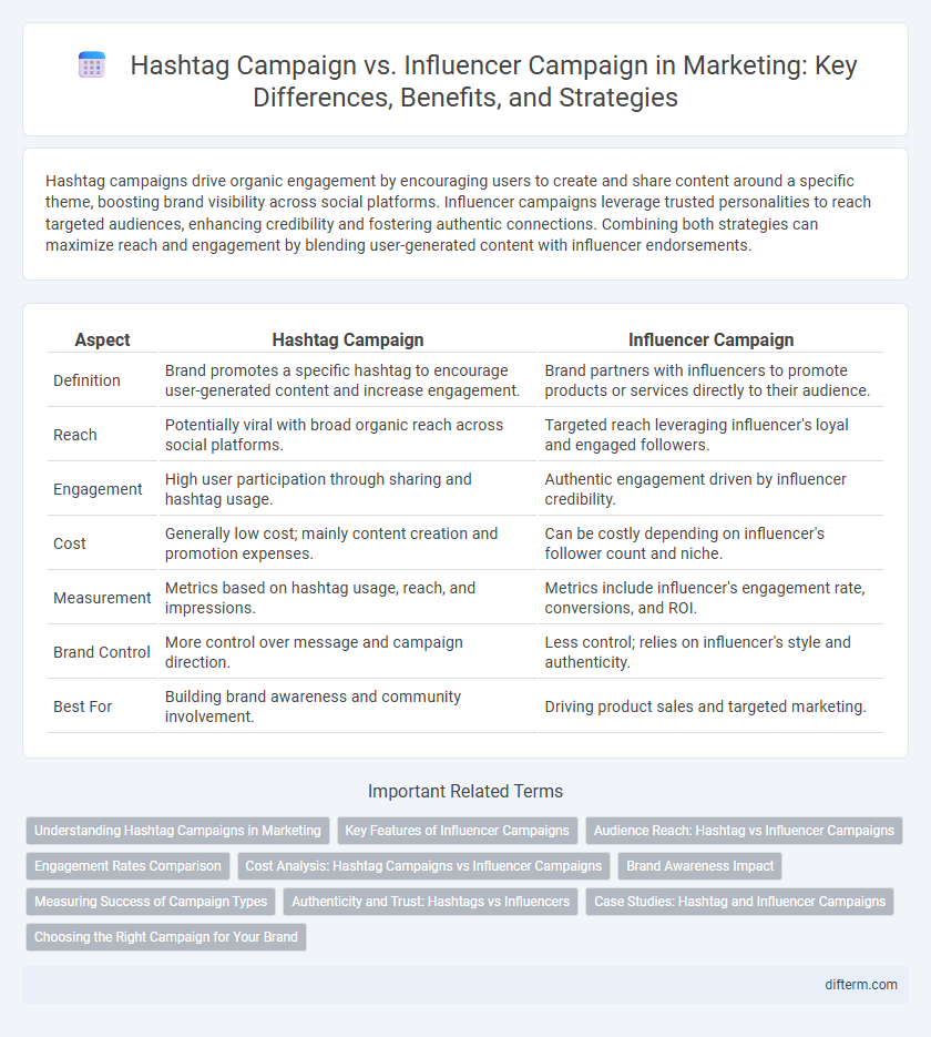 Hashtag Campaign vs. Influencer Campaign in Marketing: Key Differences, Benefits, and Strategies