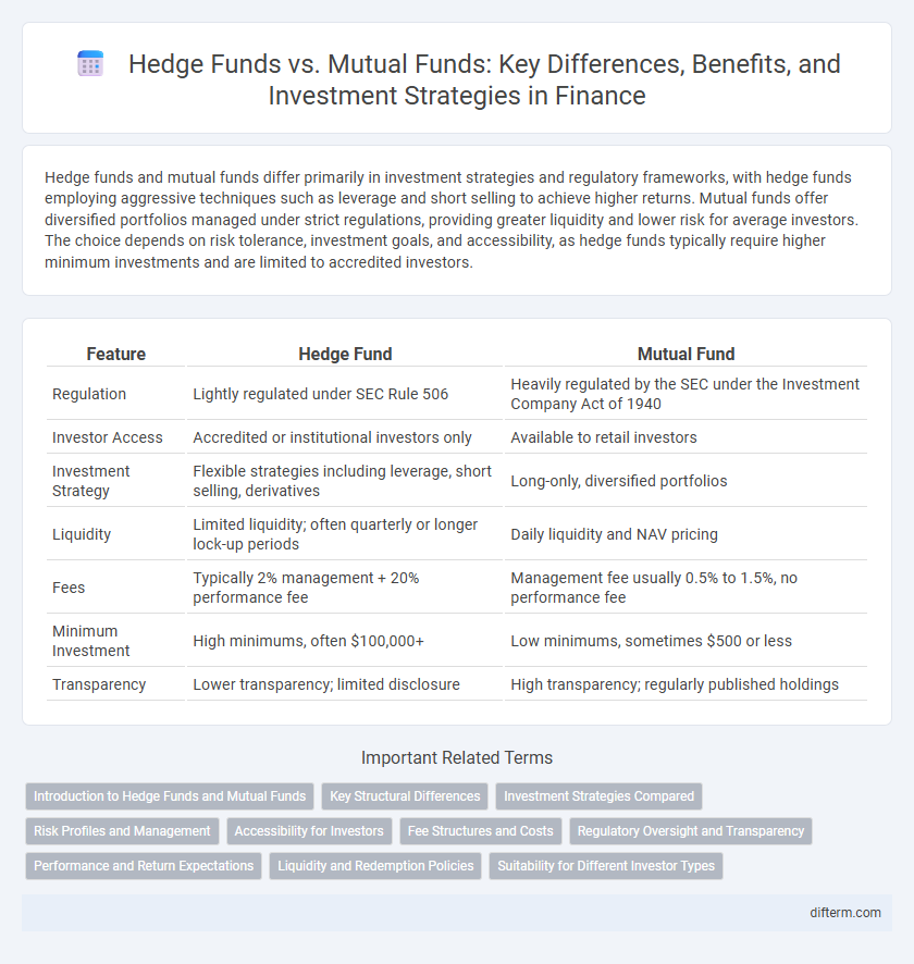 Hedge Funds vs. Mutual Funds: Key Differences, Benefits, and Investment Strategies in Finance