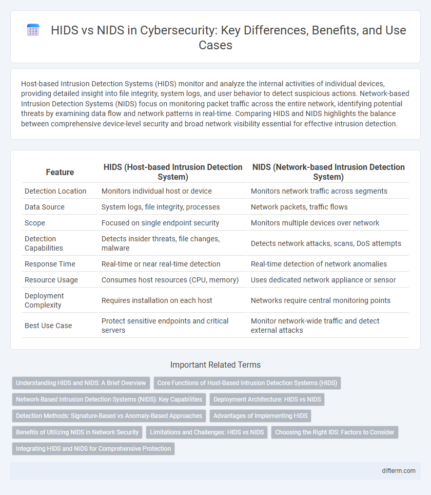HIDS vs NIDS in Cybersecurity: Key Differences, Benefits, and Use Cases