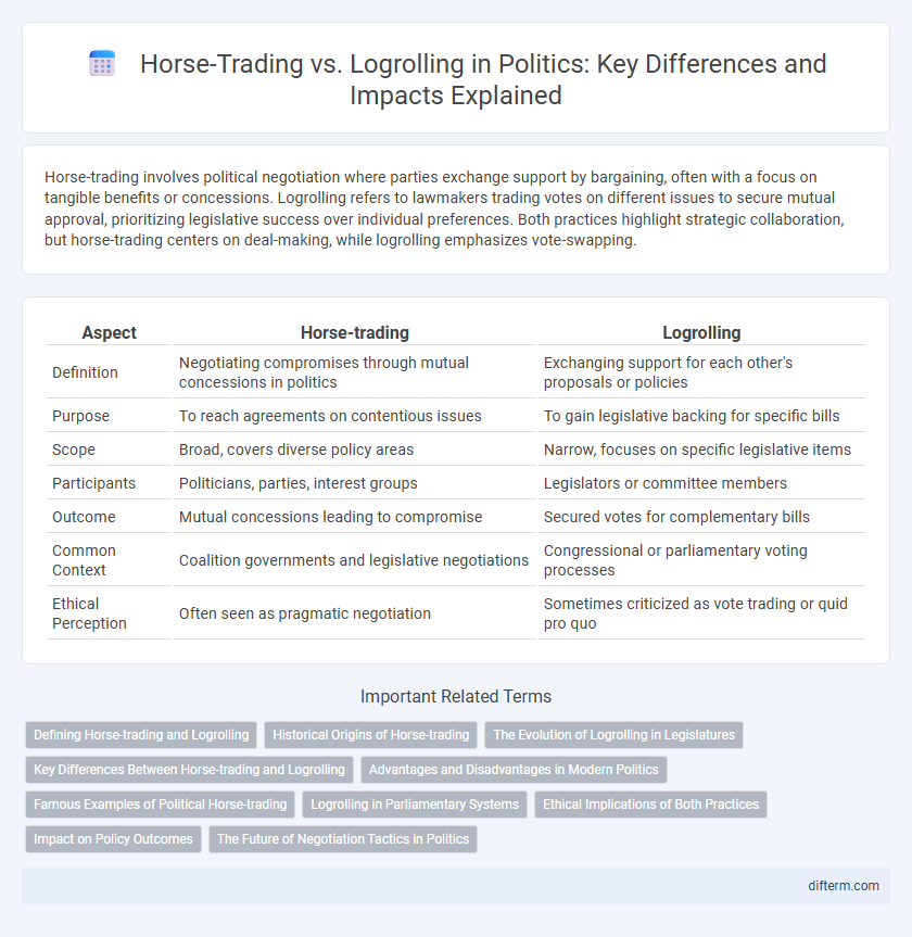 Horse-Trading vs. Logrolling in Politics: Key Differences and Impacts Explained