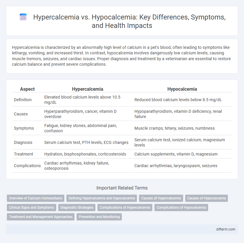 Hypercalcemia vs. Hypocalcemia: Key Differences, Symptoms, and Health Impacts