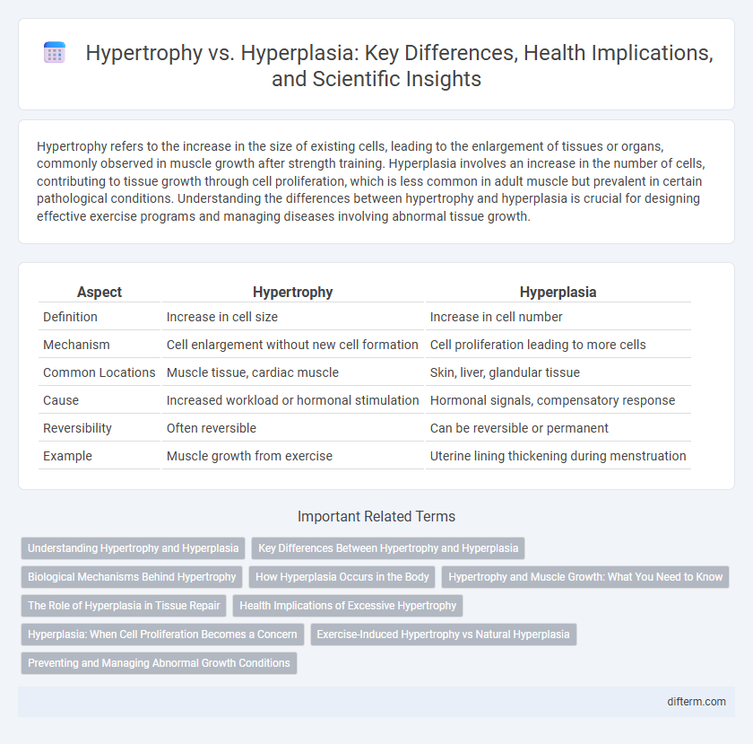 Hypertrophy vs. Hyperplasia: Key Differences, Health Implications, and Scientific Insights