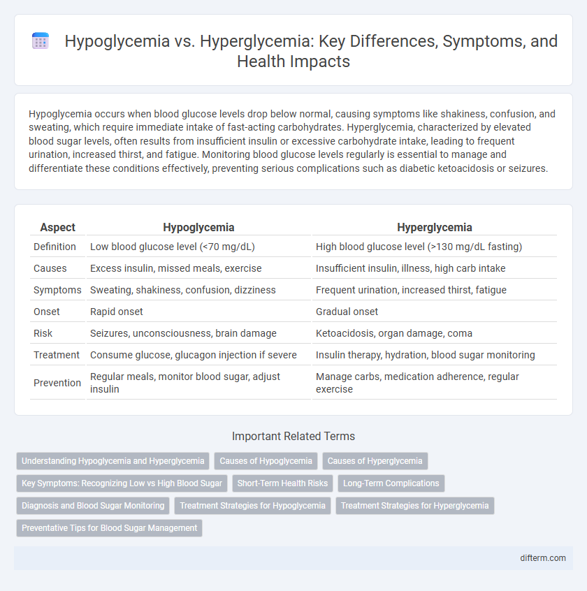 Hypoglycemia vs. Hyperglycemia: Key Differences, Symptoms, and Health Impacts
