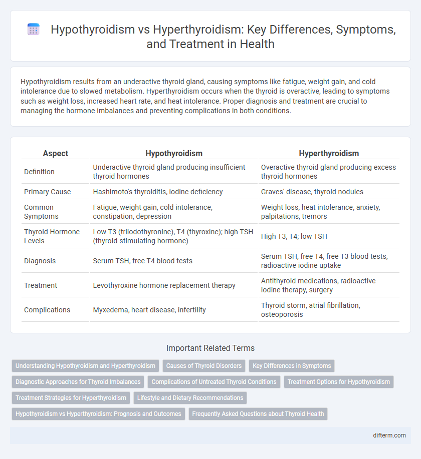 Hypothyroidism vs Hyperthyroidism: Key Differences, Symptoms, and Treatment in Health