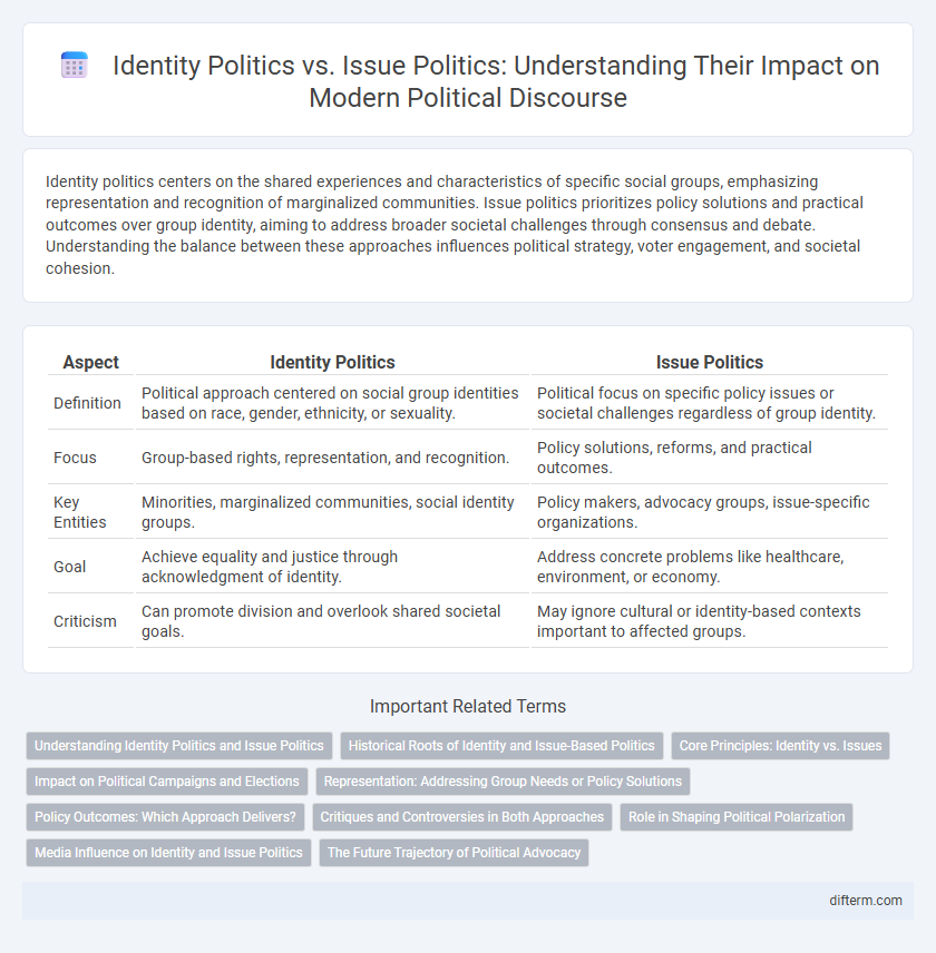Identity Politics vs. Issue Politics: Understanding Their Impact on Modern Political Discourse
