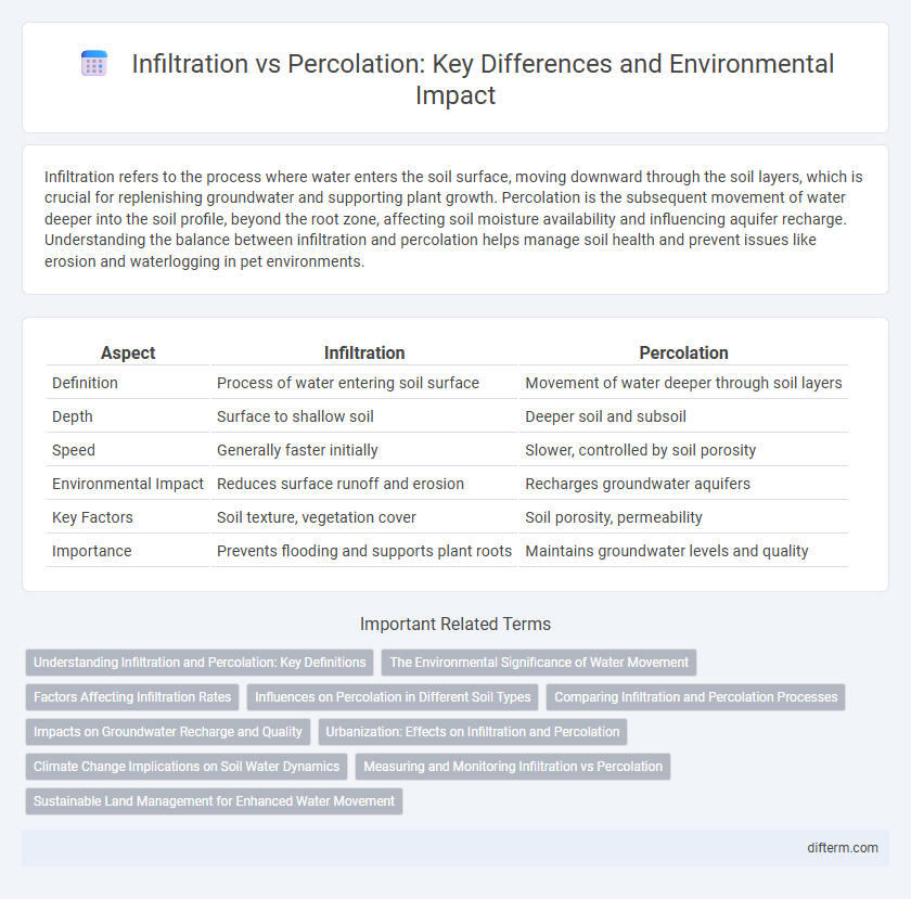 Infiltration vs Percolation: Key Differences and Environmental Impact