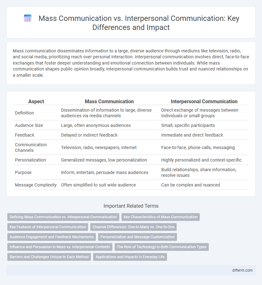 Mass Communication vs. Interpersonal Communication: Key Differences and Impact