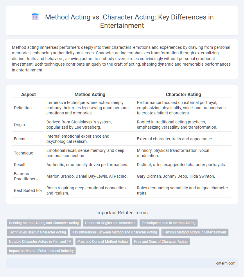 Method Acting vs. Character Acting: Key Differences in Entertainment