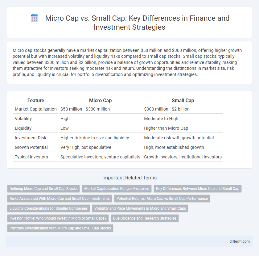 Micro Cap vs. Small Cap: Key Differences in Finance and Investment Strategies