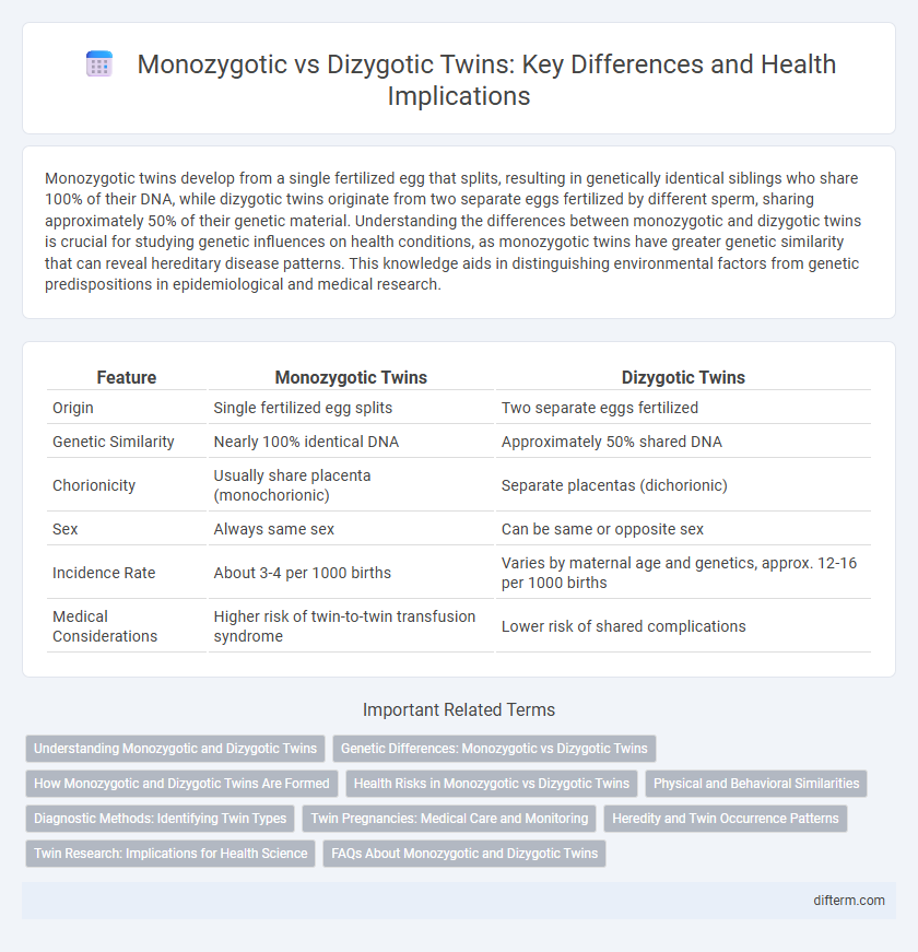 Monozygotic vs Dizygotic Twins: Key Differences and Health Implications