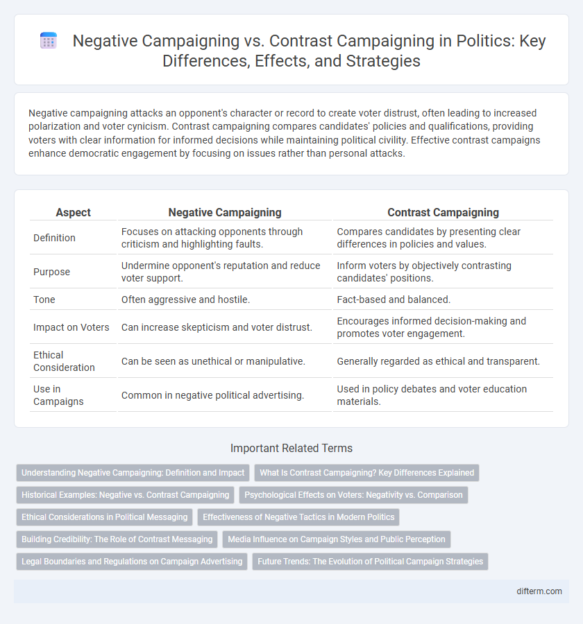 Negative Campaigning vs. Contrast Campaigning in Politics: Key Differences, Effects, and Strategies