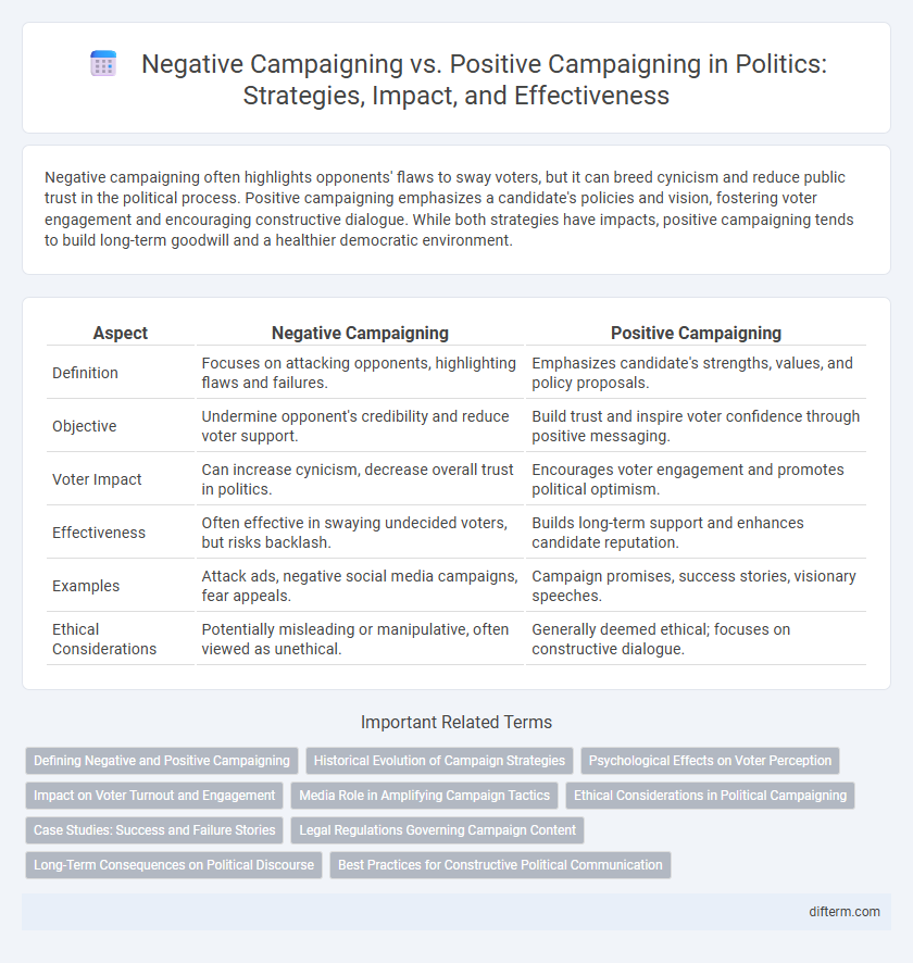 Negative Campaigning vs. Positive Campaigning in Politics: Strategies, Impact, and Effectiveness