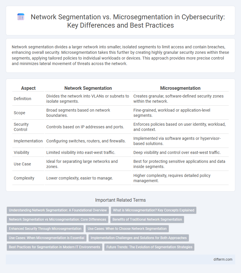 Network Segmentation vs. Microsegmentation in Cybersecurity: Key Differences and Best Practices