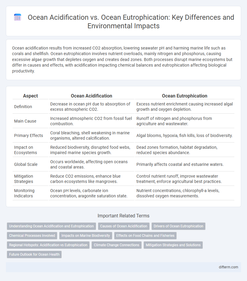 Ocean Acidification vs. Ocean Eutrophication: Key Differences and Environmental Impacts