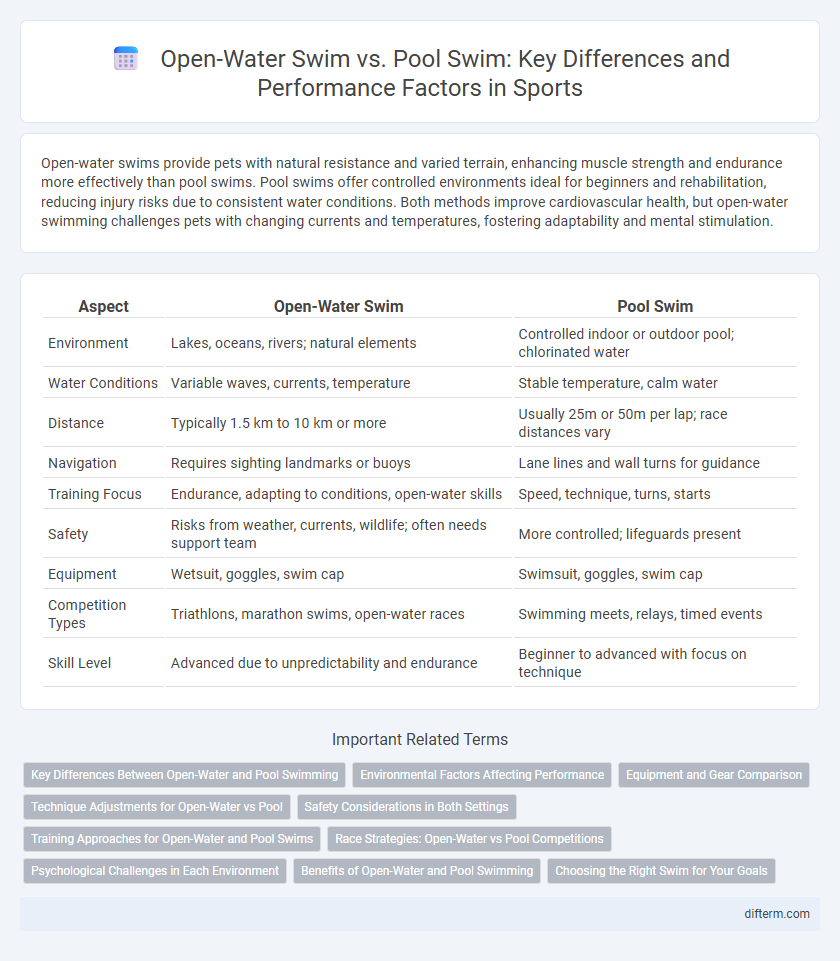 Open-Water Swim vs. Pool Swim: Key Differences and Performance Factors in Sports