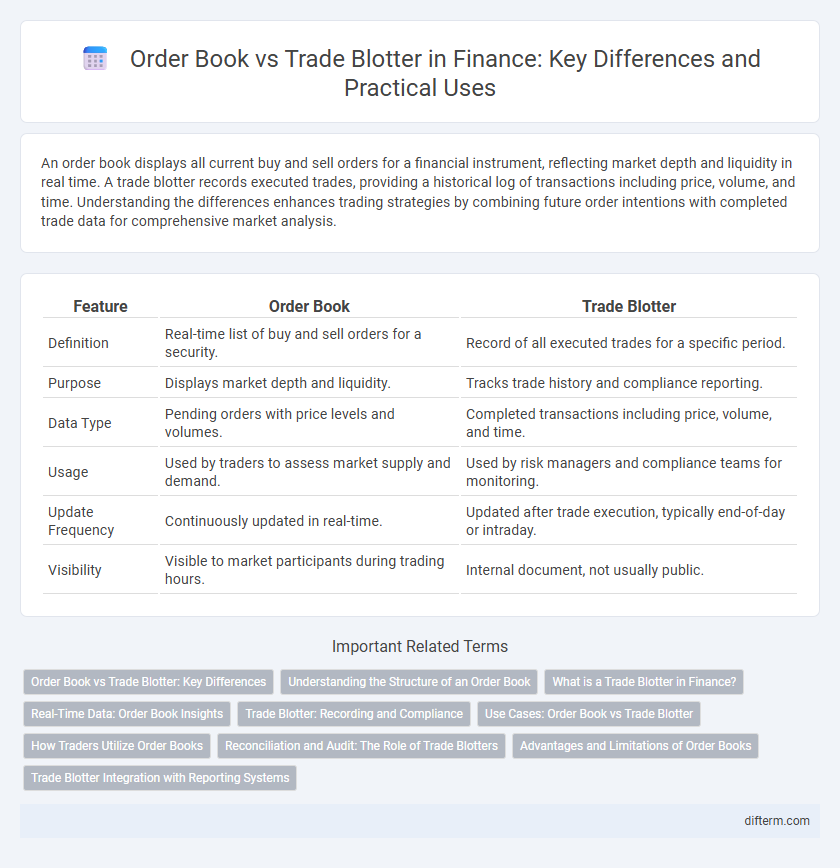 Order Book vs Trade Blotter in Finance: Key Differences and Practical Uses
