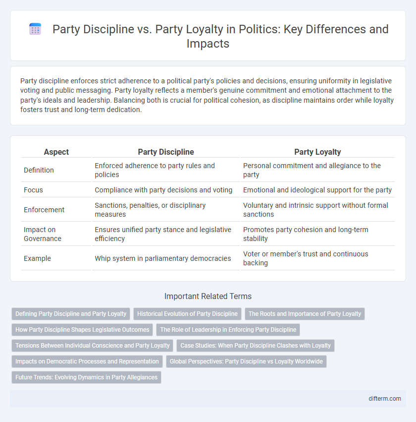 Party Discipline vs. Party Loyalty in Politics: Key Differences and Impacts