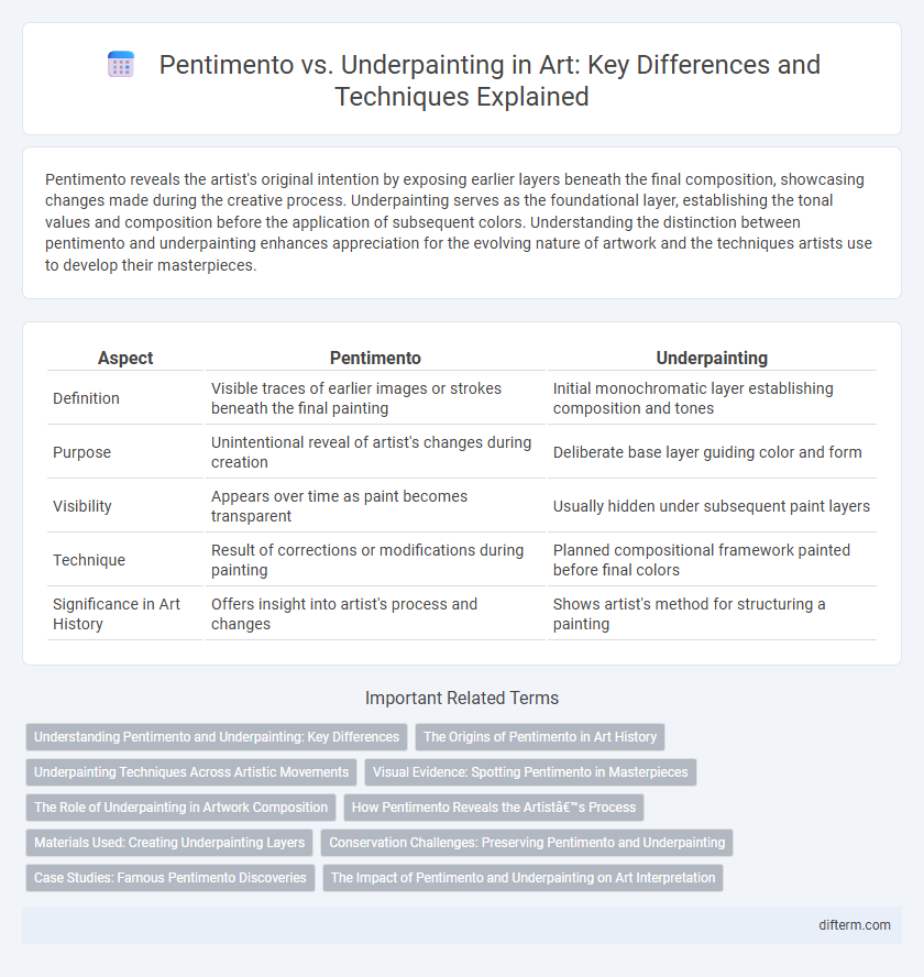 Pentimento vs. Underpainting in Art: Key Differences and Techniques Explained