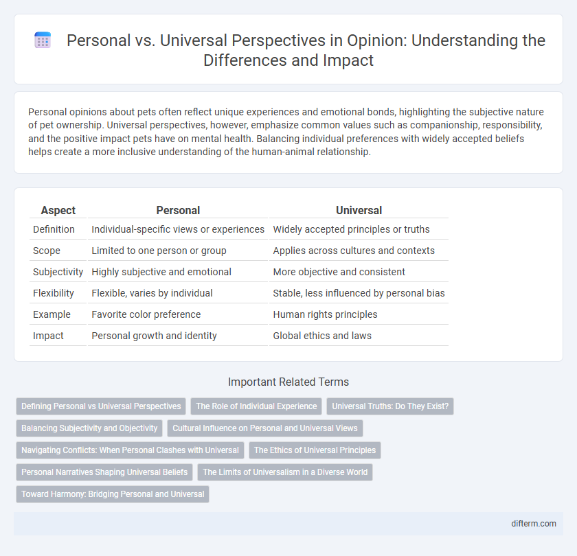 Personal vs. Universal Perspectives in Opinion: Understanding the Differences and Impact
