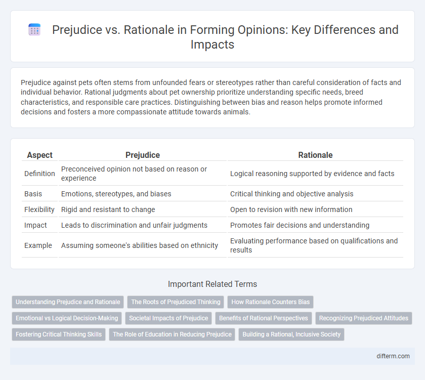 Prejudice vs. Rationale in Forming Opinions: Key Differences and Impacts