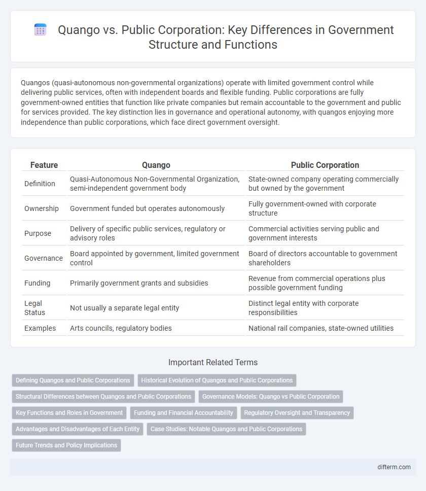 Quango vs. Public Corporation: Key Differences in Government Structure and Functions