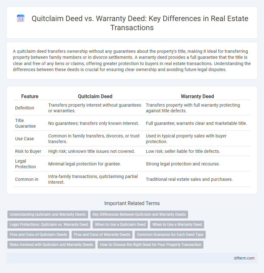 Quitclaim Deed vs. Warranty Deed: Key Differences in Real Estate Transactions