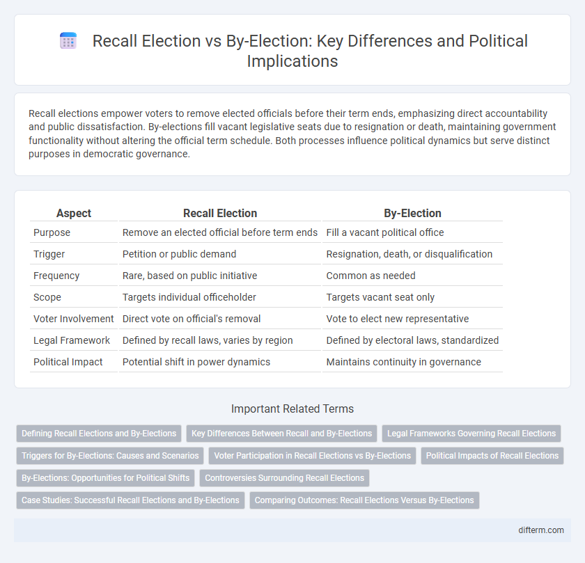 Recall Election vs By-Election: Key Differences and Political Implications